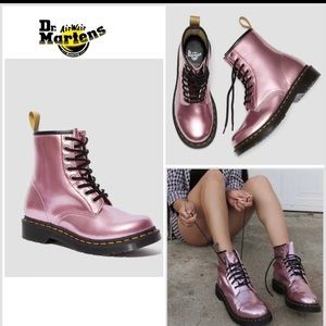 Doc Martens Metallic Pink 10 Womens